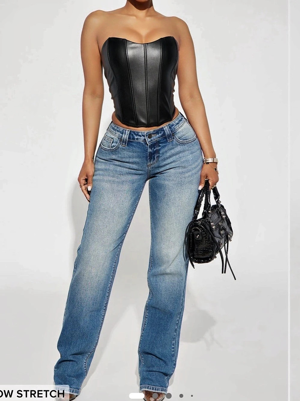 Fashion Nova Sicily Straight Leg Jeans Medium Wash low rise NWOT